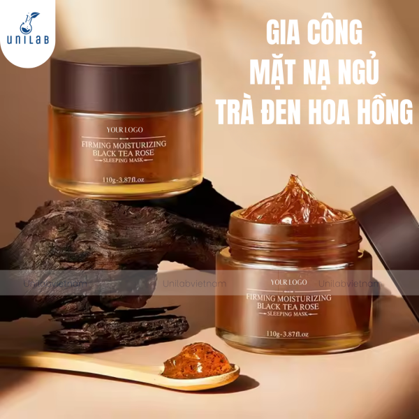Gia Công Mặt Nạ Ngủ Trà Đen Hoa Hồng
