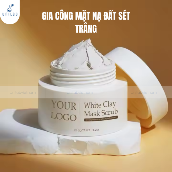 Gia Công Mặt Nạ Đất Sét Trắng