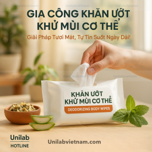 Gia Công Khăn Ướt Khử Mùi Cơ Thể