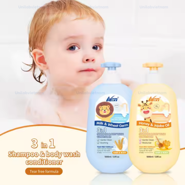 Gia Công Sữa Tắm Gội Xả Em Bé 3 In 1