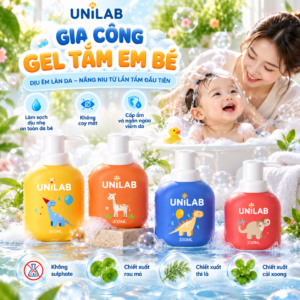 Gia công gel tắm em bé