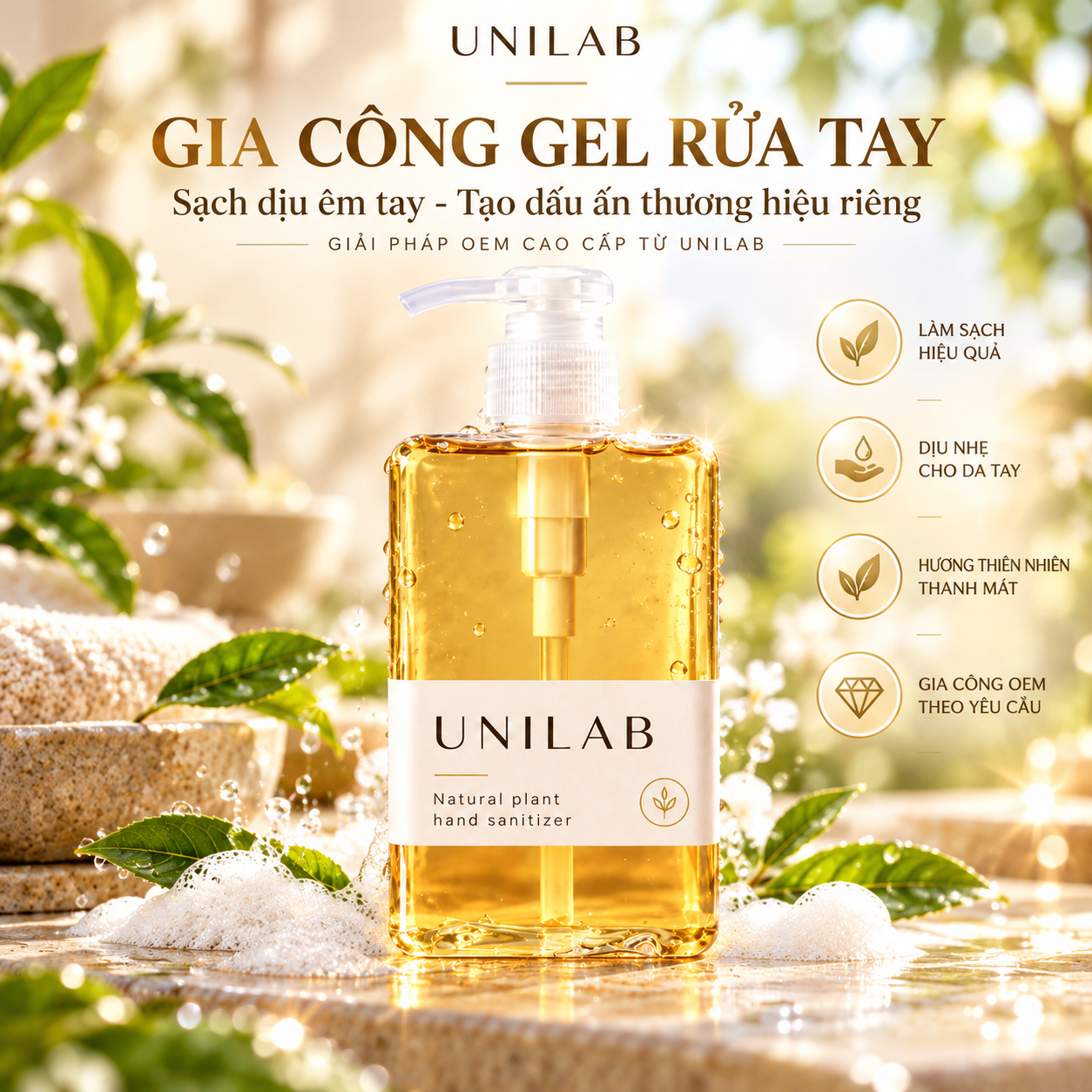 Gia công gel rửa tay
